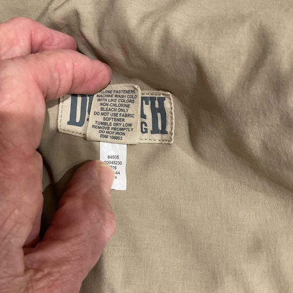Duluth Trading Co. Cargo Pants Tan Elastic Back Waist Nylon Men’s Med Waist 30 L - Picture 16 of 16
